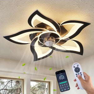 24-Inch Ceiling Fan with Lights - Remote Control, 6 Speeds, 3 Light Colors, Low Profile