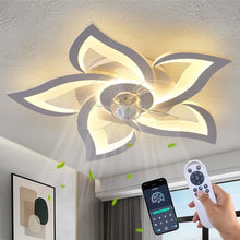 Load image into Gallery viewer, 24-Inch Ceiling Fan with Lights - Remote Control, 6 Speeds, 3 Light Colors, Low Profile