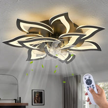 Load image into Gallery viewer, 24-Inch Ceiling Fan with Lights - Remote Control, 6 Speeds, 3 Light Colors, Low Profile