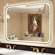 Load image into Gallery viewer, Oversized Bathroom Mirror - 32&quot;x24&quot; with Metal Frame, 3 Color Temp LED Lights