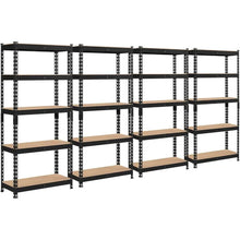 Load image into Gallery viewer, 4-Pack 5-Tier Metal Utility Shelves - Adjustable Garage Storage Shelving Unit