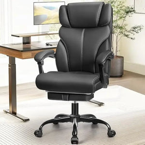 Ergonomic Big & Tall Office Chair, High Back with Adjustable Flip-Up Armrests