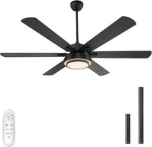 Load image into Gallery viewer, 52&quot; Brushed Nickel Ceiling Fan - Remote Control, Dimmable LED Lights