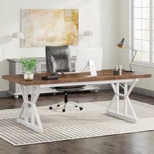 Load image into Gallery viewer, Large 70.8-Inch Computer Desk: Executive Office Workstation, Modern Simple Laptop Study Table