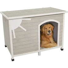 Load image into Gallery viewer, Folding Wooden Dog House - Large Breed, Tool-Free Assembly, Beige Exterior