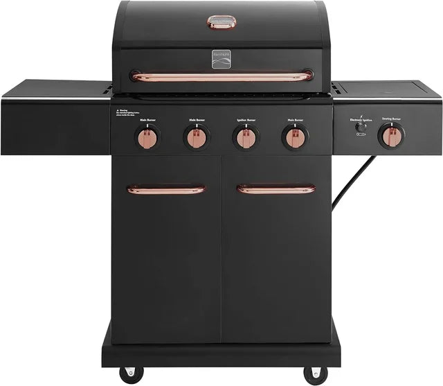 4 Burner Propane Gas BBQ Grill APG-A40409S0LB-2 Searing Side Burner 52000 BTU