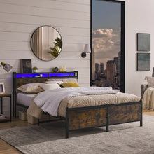 Load image into Gallery viewer, Sturdy Metal Bed Frame, Contemporary Iron Bedroom Furniture, Platform Style