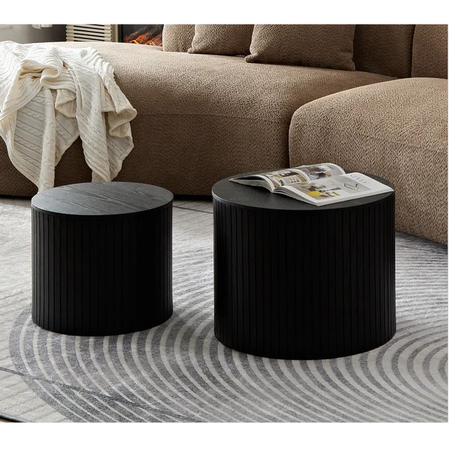 Nested Coffee Table Set, 2 Pieces for Living Room & Lounge