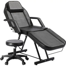 Load image into Gallery viewer, Esthetician Bed with 3-Section Design, Swivel Stool for Lash &amp; Tattoo Services