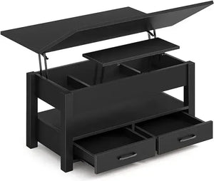 Transformative Coffee Table - Converts to Dining Table, Hidden Storage Drawers