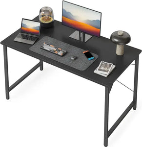 Black 47" Home Office Desk, Modern Simple Style PC Table for Work & Study