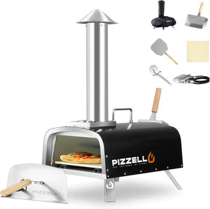 Versatile 16" Pizza Maker - Propane & Wood Fired Gas Oven, Includes Cutter