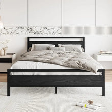 Load image into Gallery viewer, Queen Bed Frame with Wood Headboard - Heavy Duty Platform, No Box Spring