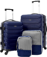 Load image into Gallery viewer, Red Elysium 4-Piece Luggage and Packing Cubes Travel Set