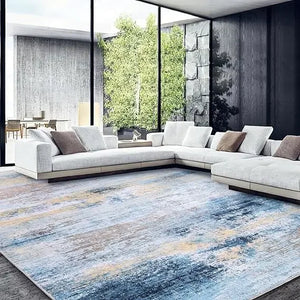 Large 9x12 Modern Floor Carpet Rug - Non-Slip, Non-Shedding for Living Room/Bedroom