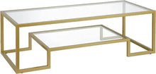 Load image into Gallery viewer, 45&quot; Modern Brass Rectangle Coffee Table | Ideal for Living Room, Studio