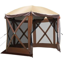 Load image into Gallery viewer, 10ft Pop Up Canopy Gazebo w/2 Wind Panels - Outdoor Shelter Tent with Ground Stakes, Bag