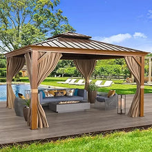 Load image into Gallery viewer, 12&#39;x16&#39; Outdoor Gazebo - Aluminum Frame and Single Galvanized Steel Roof, Metal Patio Gazebo