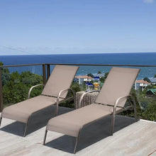 Load image into Gallery viewer, &quot;Sturdy Steel Outdoor Recliner with 5 Adjustable Backrests - Perfect Beach Chair