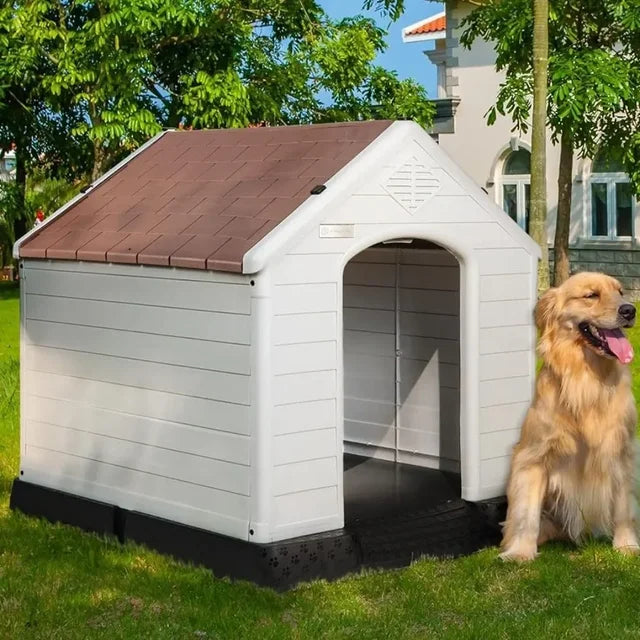 Waterproof Dog Kennel - Ventilated, Raised Floor, Easy Clean & Assemble