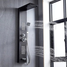 Load image into Gallery viewer, Multi-Function Shower Panel Tower - Stainless Steel Rainfall Waterfall System