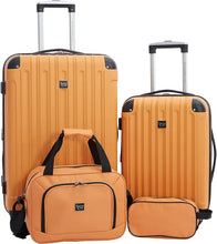 Load image into Gallery viewer, Expandable Midtown 4-Piece Luggage Travel Set - Rose Gold