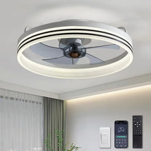 Load image into Gallery viewer, Smart Low Profile Ceiling Fan with Lights and Remote - 6 Wind Speeds