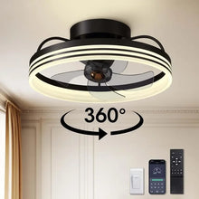 Load image into Gallery viewer, Smart Low Profile Ceiling Fan with Lights and Remote - 6 Wind Speeds