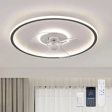 Load image into Gallery viewer, Smart Low Profile Ceiling Fan with Lights and Remote - 6 Wind Speeds