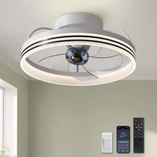 Load image into Gallery viewer, Smart Low Profile Ceiling Fan with Lights and Remote - 6 Wind Speeds