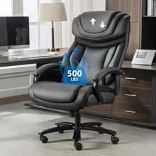 Load image into Gallery viewer, &quot;Heavy Duty Office Chair 500 Lbs Capacity, Extra Wide Ergonomic, Tilt &amp; Height Adjustable