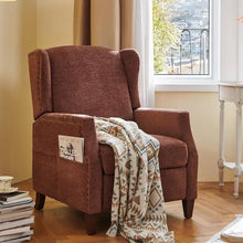 Load image into Gallery viewer, Pushback Recliner Chair with Storage: Upholstered Fabric Armchair, Living Room