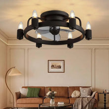 Load image into Gallery viewer, Smart Low Profile Ceiling Fan with Lights and Remote - 6 Wind Speeds