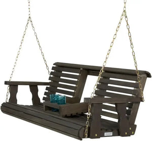 Heavy Duty 800 Lb Porch Swing | Outdoor Garden Hanging Swing Chair Console