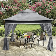 Load image into Gallery viewer, Outdoor Pop Up Gazebo w/ Mesh Walls - 13&#39;x13&#39; Patio Tent for Gardens &amp; Events