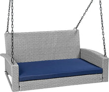 Load image into Gallery viewer, Comfortable Outdoor Hanging Porch Swing Bench - For Deck, Garden w/Cushions