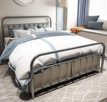 Load image into Gallery viewer, Queen Bed Frame w/ Headboard &amp; Footboard | Metal Tube Platform Base