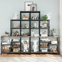 Load image into Gallery viewer, &quot;Modern Ladder Bookcase with Metal Frame - 14 Multi-Tier Storage Shelves