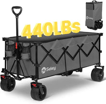 Load image into Gallery viewer, Foldable Extended Wagon 48&#39;&#39;L - Collapsible with 440 lbs Weight Capacity, Heavy Duty Utility Cart