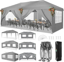 Load image into Gallery viewer, 10x20 Pop Up Canopy with 6 Sidewalls Waterproof UPF 50+ Portable Event Shelter Gazebo