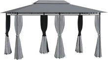 Load image into Gallery viewer, Outdoor Gazebo Canopy Tent - 10x13 FT Steel Frame, Vented Roof, Curtains, Garden