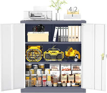 Load image into Gallery viewer, Lockable Steel Storage Cabinet - 72&quot; Black Garage, Metal Tall Classroom, Basement