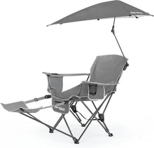 Load image into Gallery viewer, Adjustable Umbrella Beach Chair: UPF 50+ Canopy for Sun Protection