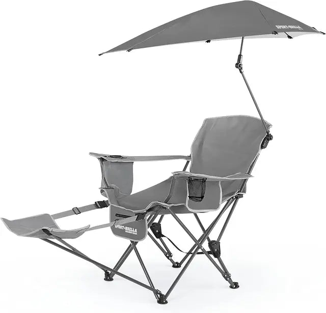 Adjustable Umbrella Beach Chair: UPF 50+ Canopy for Sun Protection