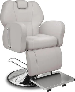 "Heavy Duty Reclining Barber Chair – Multifunctional Hydraulic Salon Chair