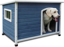 Load image into Gallery viewer, Cute Wooden Dog House - 33.4&quot; Weatherproof Outdoor Pet Home w/ Door