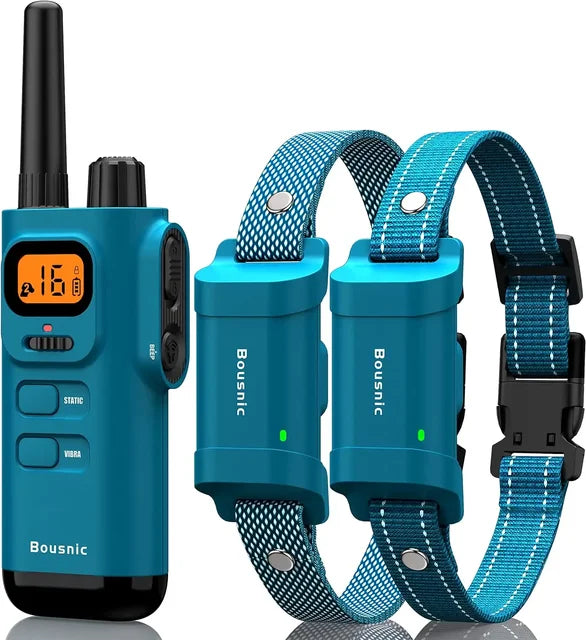 Waterproof Dog Training Collar with Remote - Rechargeable Shock Collars for 2 Large/Small Dogs