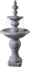 Load image into Gallery viewer, 52&quot; Two-Tier Outdoor Water Fountain - Realistic Icy Stone Texture for Patio