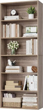 Load image into Gallery viewer, Freestanding 6-Shelf Tall Black Bookcase - Open Design Display Storage Unit