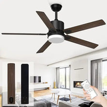 Load image into Gallery viewer, 52&quot; Ceiling Fan with 6-Speed Reversible DC Motor - Adjustable Light, 5 Blades